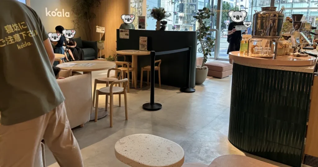 コアラマットレス青山店の店内の様子